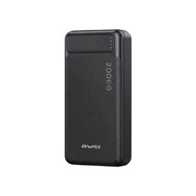 Picture of :  🔋 Awei P6K 20000mAh Power Bank – Dual USB Output, Fast Charging & Compact Design | Long-Lasting Backup for All Devices