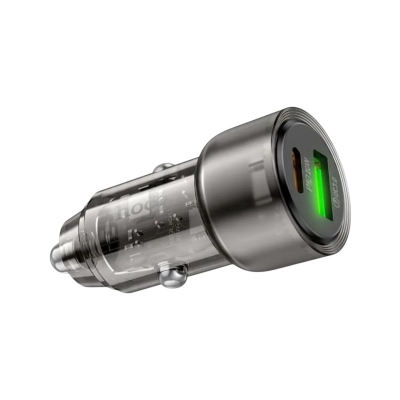 Picture of Hoco Z52 38 W Car Charger | USB‑C PD 20 W + USB‑A QC 18 W | Compact 59×28 mm, 21 g | Dual-Port Fast Charge | Overcurrent & Overvoltage Protection | Universal Compatibility