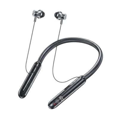 Picture of AWEI | G81BL Neckband Bluetooth Headset | Bluetooth 5.4 (JL7006F4) | 80h Playtime, 500mAh Battery | 10mm Drivers, AAC/SBC | Dual-Device Connection, TF Card & Digital Display | USB-C | For Android & iPhone.