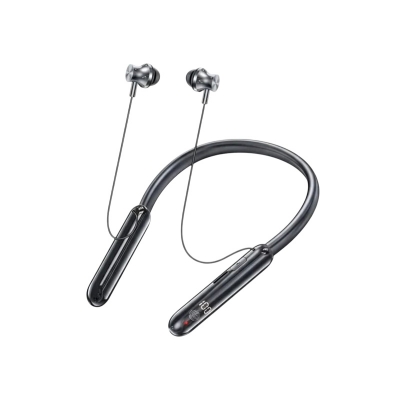 Picture of AWEI | G81BL Neckband Bluetooth Headset | Bluetooth 5.4 (JL7006F4) | 80h Playtime, 500mAh Battery | 10mm Drivers, AAC/SBC | Dual-Device Connection, TF Card & Digital Display | USB-C | For Android & iPhone.