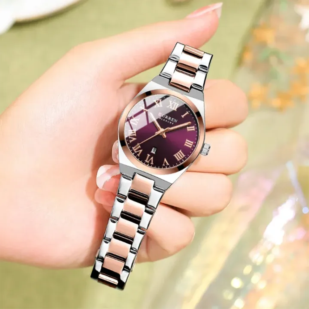 Picture of Curren 9095 Dial Quartz Elegant Ladies Watches Stainless Steel Waterproof Watch