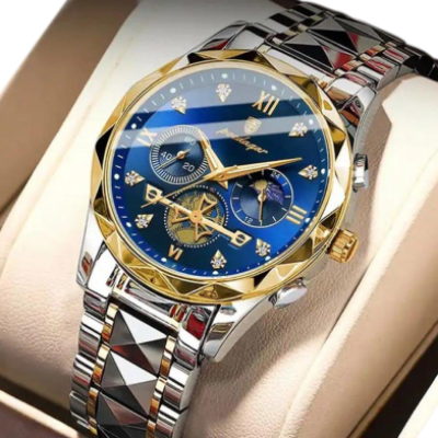 Picture of Poedagar Watch for Men Fashion Multifunctional Dial Design Chronograph Quartz Watches Man Stainless Steel Waterproof Wrist (996 )