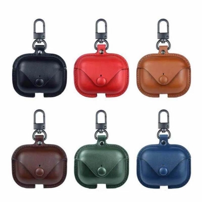Picture of AirPods Pro Magnet Leather PU Case with Hook For apple Air Pods Pro-By ITi