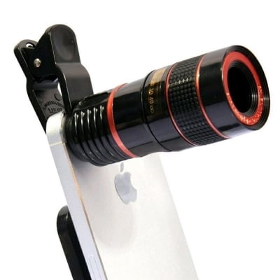 Picture of 8x Zoom Lens for Mobile - Capture Distant Subjects with Your Phone - Zoom in, Get the Shot - black
