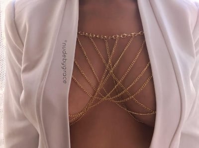 Picture of Chain Bra Top - Fashionable Stylish Women's Beach Wear