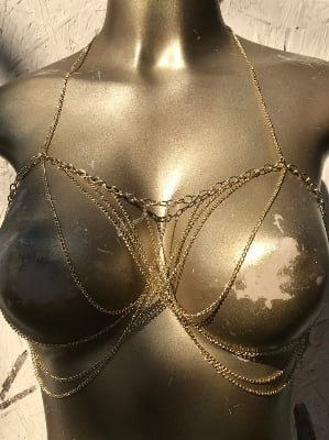 Picture of Chain Bra Top - Fashionable Stylish Women's Beach Wear