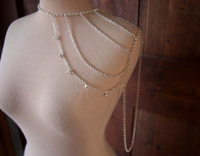 Picture of Layered Tone Curb Link Chain Tassel Shoulder Necklace and belly chain Layered Tone Curb Link Chain Tassel Shoulder Necklace