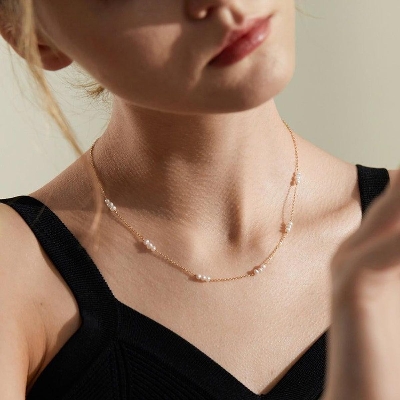 Picture of Stylish women necklace jewellery chain fashion chain Korean style