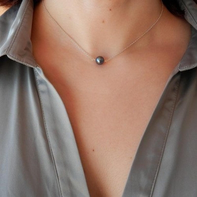Picture of Superb Indispensable -Quality And Durablity -preal black crestel necklace jewellery chain fashion chain for women- Innovative