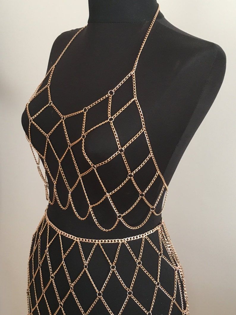 Picture of Refined Taste - Sexy stylish women body jewellery top to bottom fashion bikini chain dress - Durabilty Assured - Elite Expression