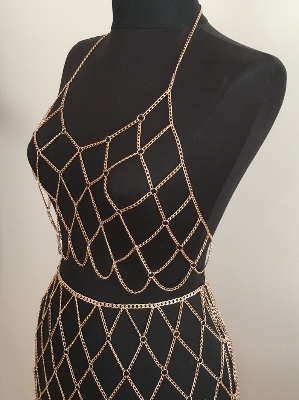 Picture of Refined Taste - Sexy stylish women body jewellery top to bottom fashion bikini chain dress - Durabilty Assured - Elite Expression