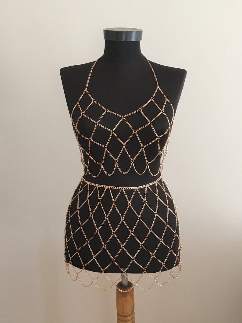 Picture of Refined Taste - Sexy stylish women body jewellery top to bottom fashion bikini chain dress - Durabilty Assured - Elite Expression