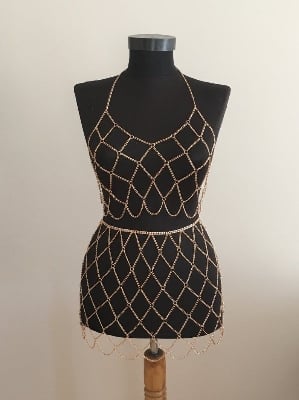 Picture of Refined Taste - Sexy stylish women body jewellery top to bottom fashion bikini chain dress - Durabilty Assured - Elite Expression