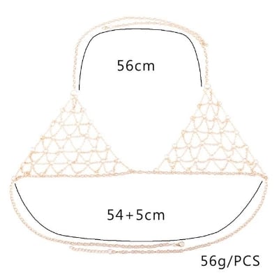 Picture of Mesh Bralette Underwear set Sexy Jewelry for Women Bling Gold Silver Color Body Chain Bra Harness Waist Jewellery Party - Nose Pin - Nose Pin