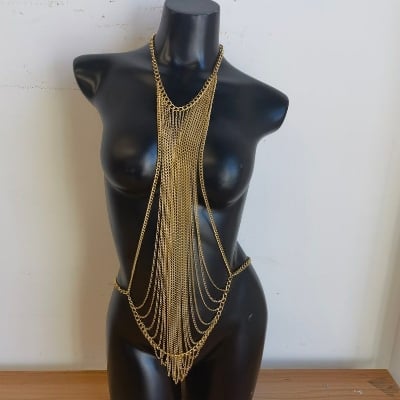 Picture of Korean style body jewellery chain fashion jewellery chain women body jewellery