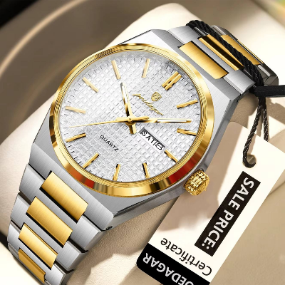 Picture of POEDAGAR 874 Luminous Day Date Casual Men’s Watch
