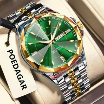 Picture of POEDAGAR 674 Watch for Man Elegant Date Week Waterproof Luminous Men Watch Quartz Stainless Steel Sports Men's Watches