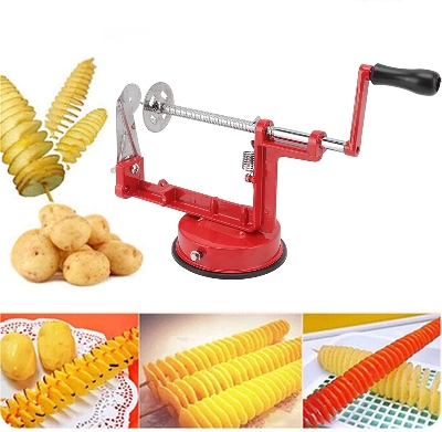 Picture of Potato Twister Potato Slicer Stainless Steel Tornado Slicer Manual Cutter Spiral Chips Vegetable Tools Kitchen Accessories