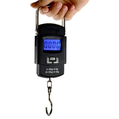 Picture of Trendsetter -Upscale Living -Stainless Steel Hook Electronic Digital Hanging Portable Scale with LCD Display- Inventive Choice