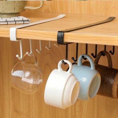 Picture of 6 Hooks Metal Cup Holder, Coffee Mug Holder, Hanging Cabinet Mug Holder
