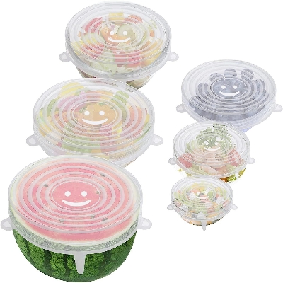 Picture of Silicone Reusable Food Wrap Bowl Pot Cover Silicone Stretch Lids Cooking Cookware Tools