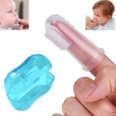 Picture of Baby Finger Toothbrush - Children's Silicon Finger Transparent Toothbrush with Box 1pcs