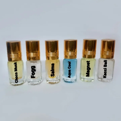 Picture of 6 pcs 6 different Mini combo attar perfume for 6 months for Mens NonAlcoholic 3ml