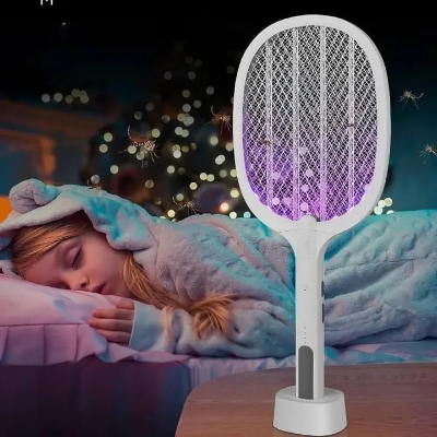 Picture of WEIDASI Rechargeable Dual-Use Electric Mosquito Racket Mosquito Swatter with LED