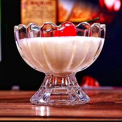 Picture of Crystal Glass Set- Ice Cream Bowl Cup Set 130Ml - Indulge In Desserts With The Crystal Glass Ice Cream Bowl Cup Set