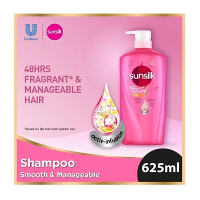 Picture of International Thailand product hair care product Sunsilk shampoo smooth and MANAGEABLE used for male/ female - 625 ml