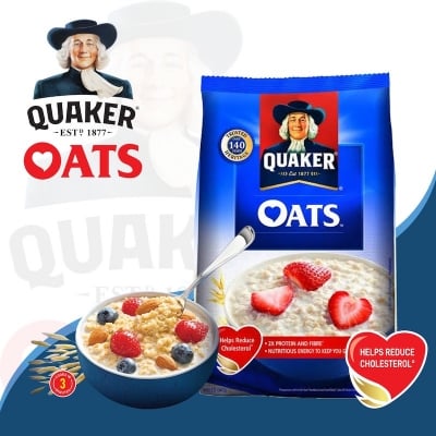 Picture of Quaker Oats 500gm Rolled Oats Natural Wholegrain, Nutritious Breakfast Cereals, Dalia Porridge, Easy to Cook