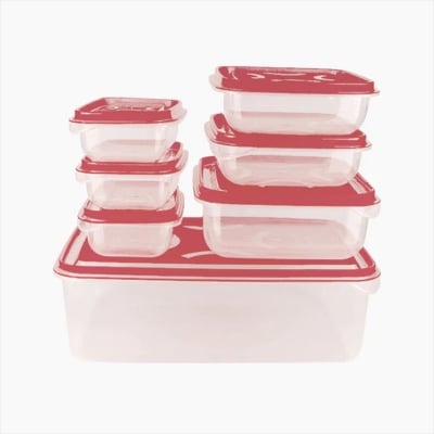 Picture of 4 Pcs Round Plastic Bowls Set Food Container Freeze Microwave Oven Safe Air Tight Lid||high quality box ||kitchen bowl set plastic||Food Storage Container Boxes