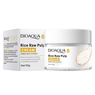 Picture of Bioaqua Rice Raw Pulp Rice Extracted Hydrating & Moisturizing Face Cream - 50g