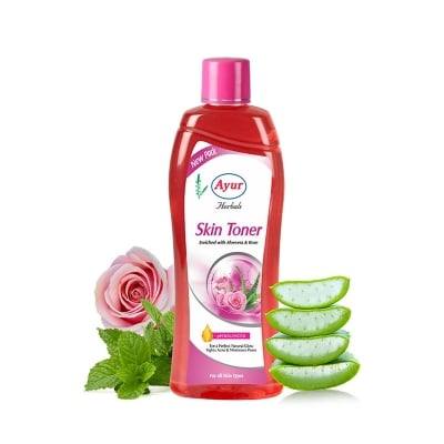 Picture of AYUR HERBALS Skin Toner Enrished with Rose, Aloe & Mint For Glowing Skin I Men & Women  (200 ml)