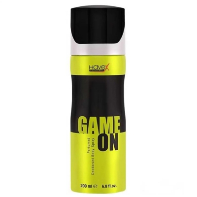 Picture of International UAE product Body spray party scent Havex GAME ON used for male- 200 ml