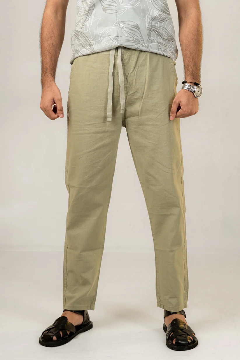 Picture of Unisex Pistachio Linen Effect Joggers