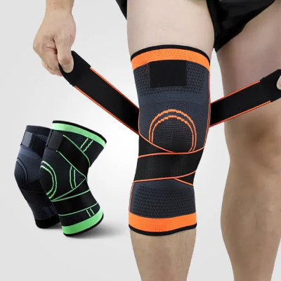 Picture of 1PC Elastic Bandage Pressurized Knee Pads Knit Knee Support Protector Fitness Sport Running Muscle Pain Relief Joint Protective Gears