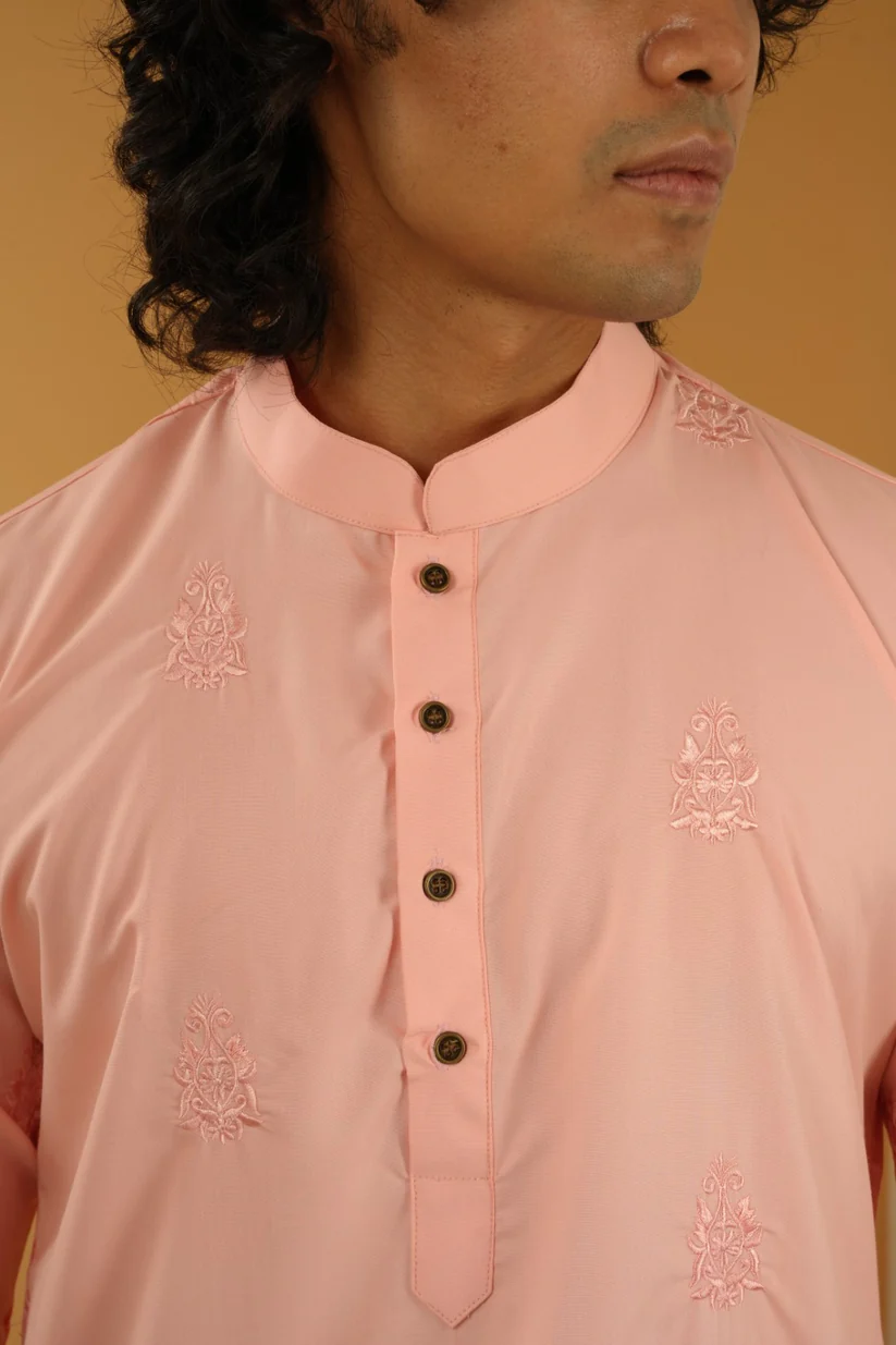 Picture of Raed Embroidered Panjabi in Pink