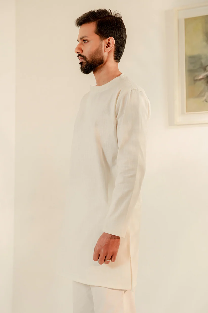 Picture of Kiyaan Khaadi Panjabi -White