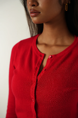 Picture of Elia Cardigan in Scarlet