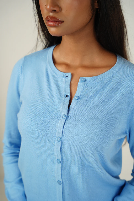 Picture of Elia Cardigan in Dusty Blue