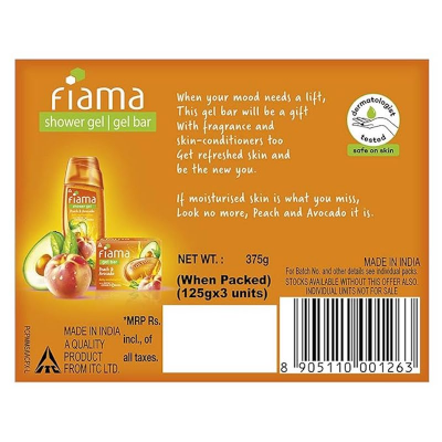 Picture of Fiama Gel Bar Peach & Avocado 125gm
