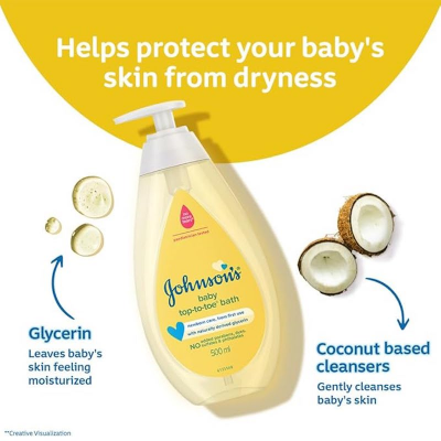 Picture of Johnosons Top to Toe Hair & Baby Bath200ml