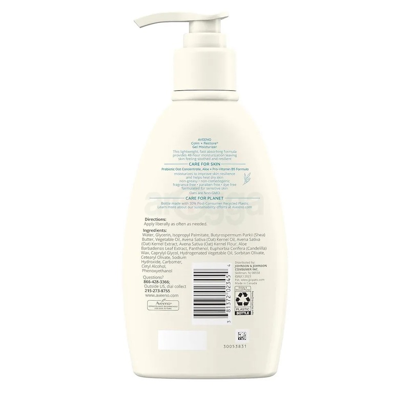 Picture of Aveeno Calm + Restore Gel Moisturizer, Skin Soothing – 340ml