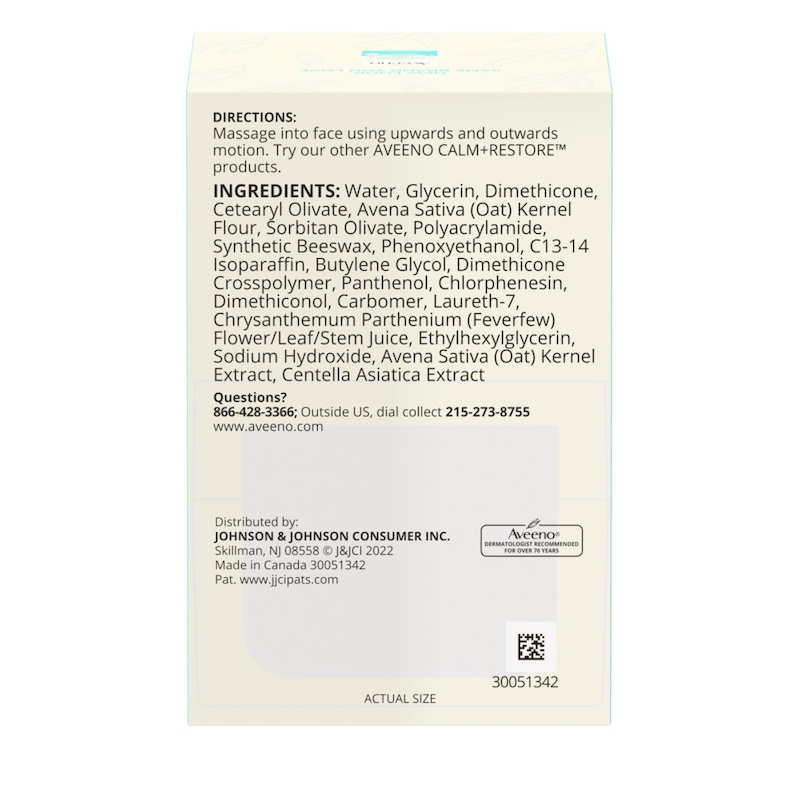 Picture of Aveeno Calm + Restore Oat Gel Face Moisturizer – 48gm