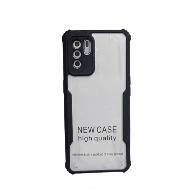 Picture of Oppo Reno6 Z  Back Covers Camera Bumper Full Protective Armor Design ReinForced Xund Transparent Cases Phone Back Covers Black