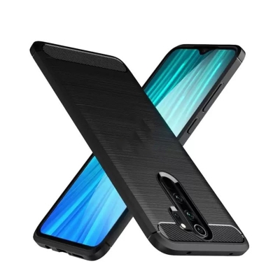 Picture of For Xiaomi Redmi 9 / Redmi 9 Prime / POCO M2 Carbon Fiber High Quality Soft Mobile Back Cover (Black) for  Xiaomi Redmi 9 / Redmi 9 Prime / POCO M2