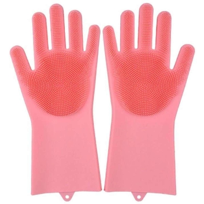 Picture of Hand Gloves High Quality Silicone Dish Washing Kitchen Gloves