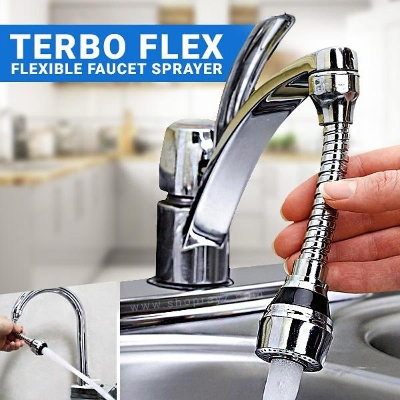Picture of Turbo Flex 360 Flexible Double Swivel Faucet Spout Attachment Extender For Taps