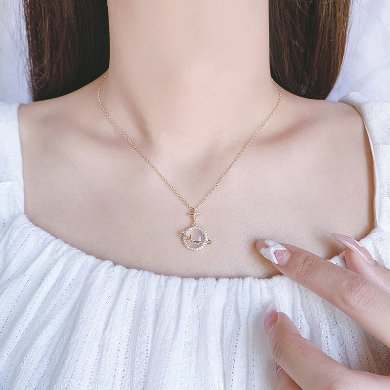 Picture of Star Moon Myth Chalcedony Necklace
